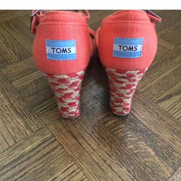 TOMS Platform Espadrille Sandal Sz 7 - Picture 3 of 5